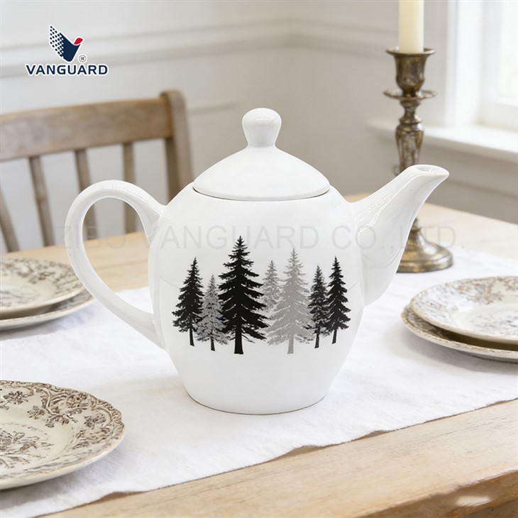 Stoneware beyaz kahve su ısıtıcısı