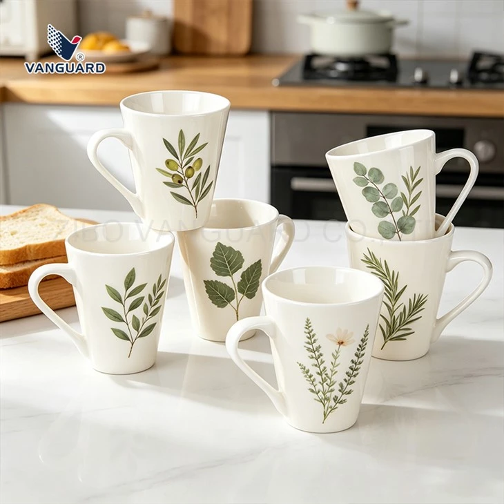 V Şekilli Latte Kahve Kupa